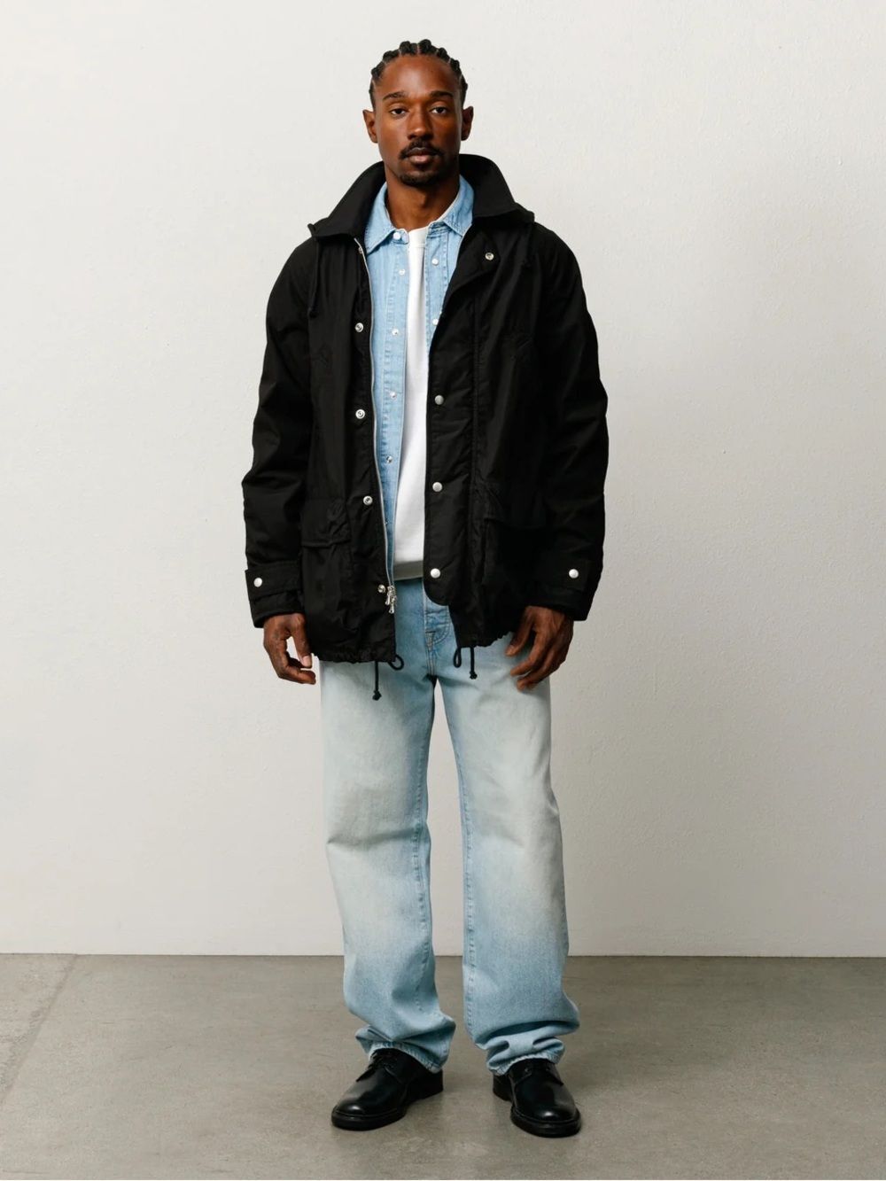 Stussy Big Ol Jeans Men's Light Wash Blue Button Fly Denim Baggy   |  Size: 38